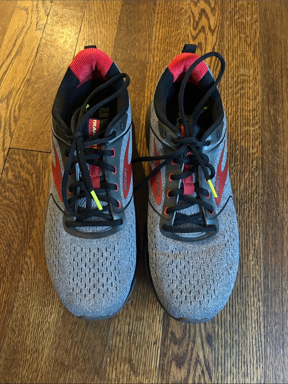 Men’s Grey and Red Athletic Sneakers